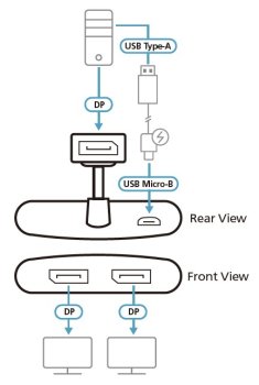 ATEN  -vs92dp  2-Port True 4K DisplayPort MST Hub