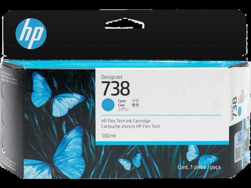 HP HP 498N5A (738) CYAN DESIGNJET INK 130 ML