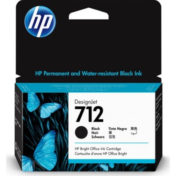 HP  3ED70A (712) SIYAH 28 ML GENIS FORMAT MUREKKEP KARTUSU