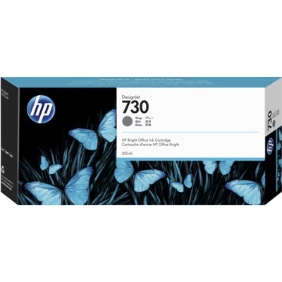 HP P2V72A (730) GRİ 300ml GENIS FORMAT MUREKKEP KARTUSU Resim-1