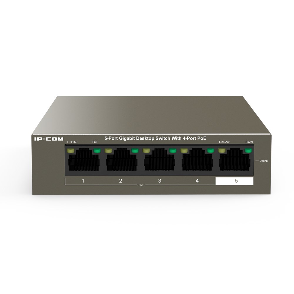 IP-COM G1105P-4-63W 5 Port Yönetilemez PoE Switch