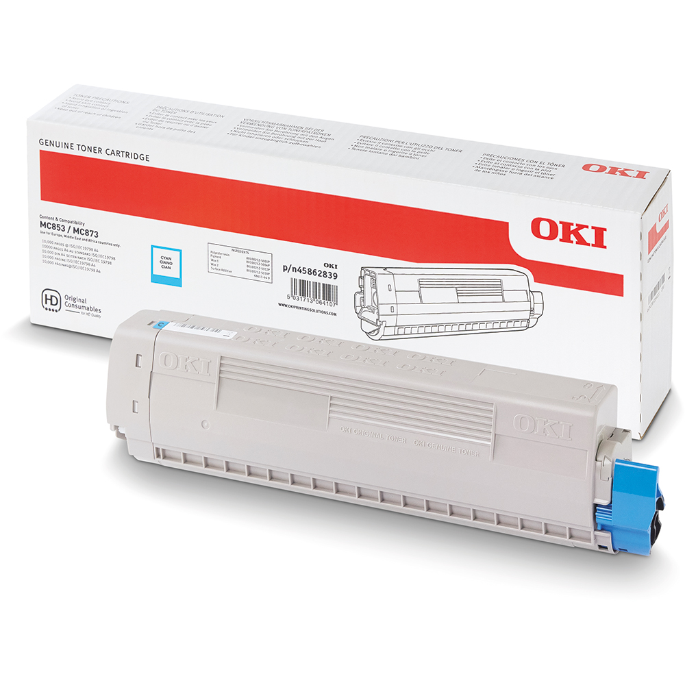 OKI 45862839 MAVİ TONER/MC853 MC873 MC883/7300 SAYFA