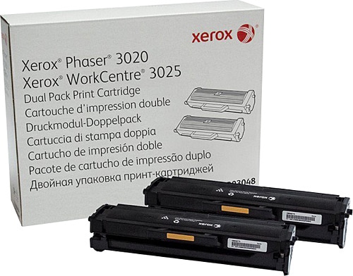 XEROX 106R03048 3020/WC3025 Dual Pack Siyah Tone Resim-1