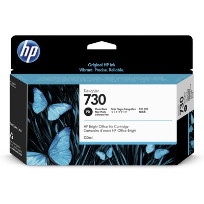 HP P2V67A (730) FOTOĞRAF SİYAHI 130ml GENIS FORMAT MUREKKEP KARTUSU Resim-1