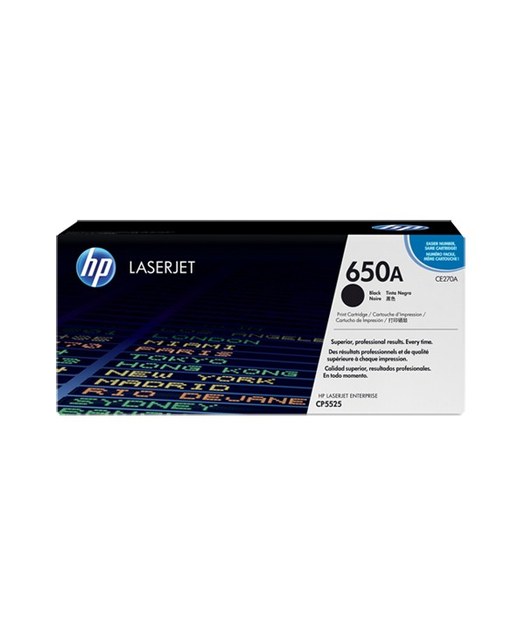 HP 650A-CE270A Siyah Orjinal Toner