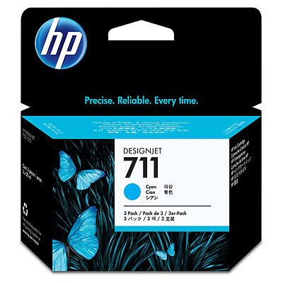 HP  CZ134A (711) CAMGOBEGI 3 LU PAKET 29 ML GENIS FORMAT MUREKKEP KARTUSU Resim-1