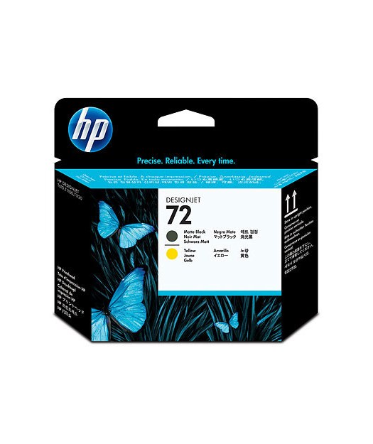 HP C9384A NO 72, Inkjet Mat Siyah ve Sarı Baskı Kafası Resim-1