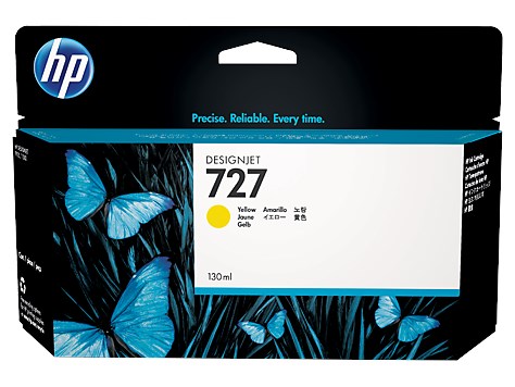 HP  B3P21A (727) SARI 130 ML GENIS FORMAT MUREKKEP KARTUSU Resim-1