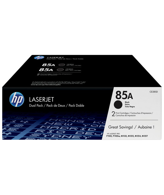 HP HP CE285AF (85A) SIYAH 2 LI PAKET TONER 1.600 SAYFA Resim-1